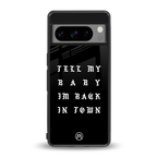 back in town back phone cover | glass case for google pixel 8 pro