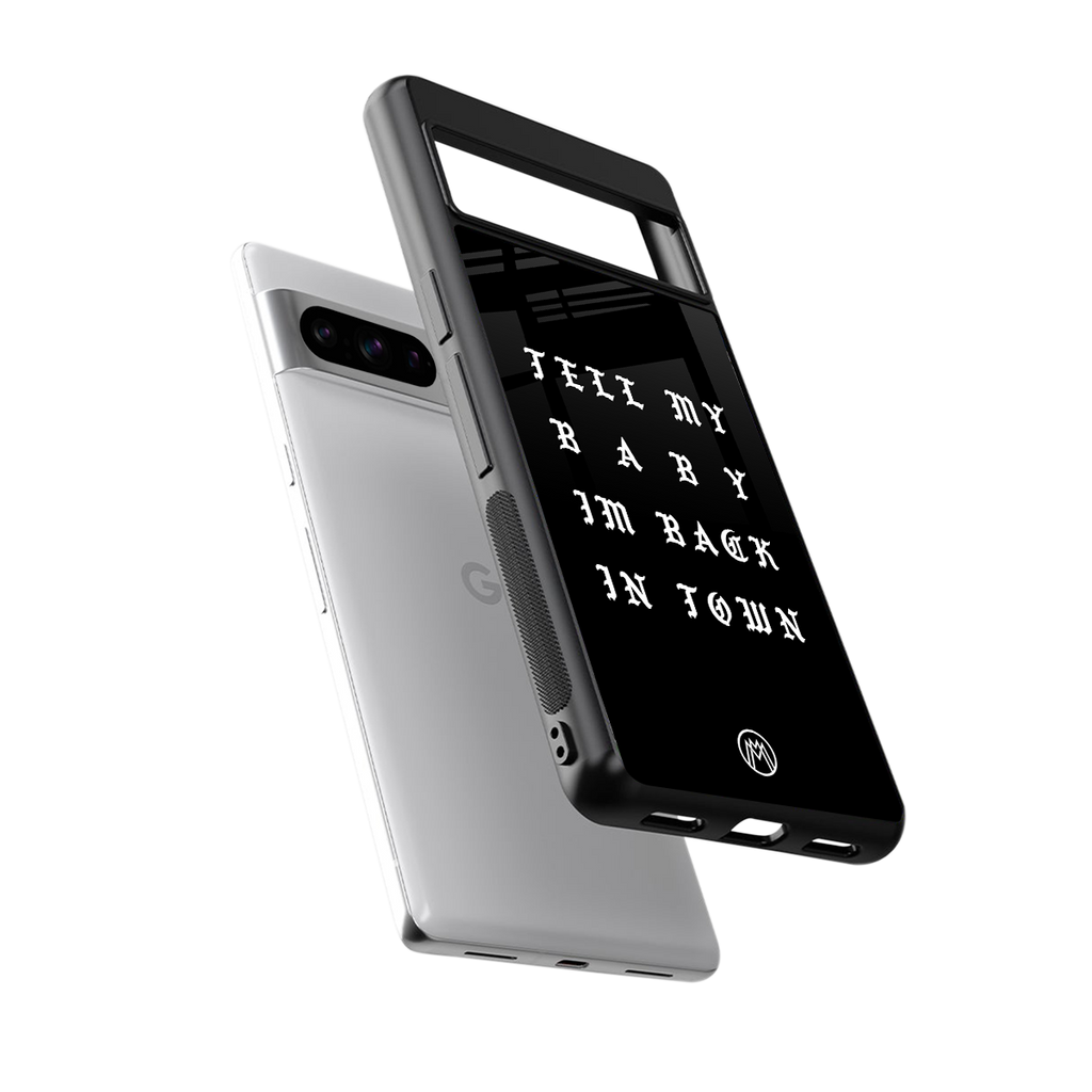 back in town back phone cover | glass case for google pixel 8 pro