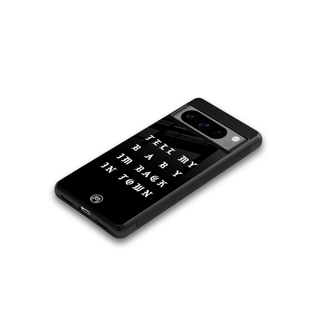 back in town back phone cover | glass case for google pixel 8 pro