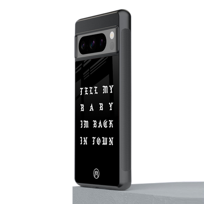 back in town back phone cover | glass case for google pixel 8 pro