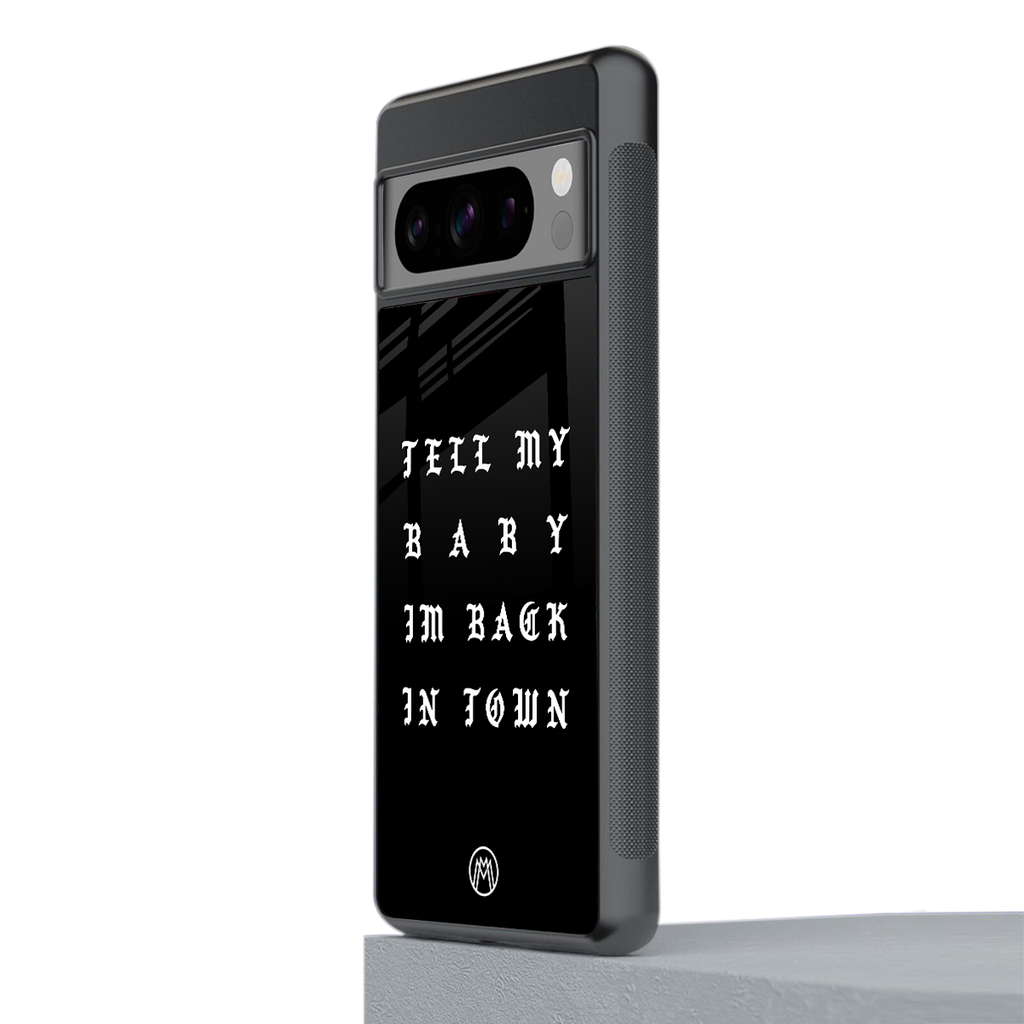 back in town back phone cover | glass case for google pixel 8 pro