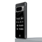back in town back phone cover | glass case for google pixel 8 pro