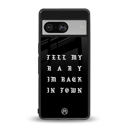 back in town back phone cover | glass case for Google Pixel 8