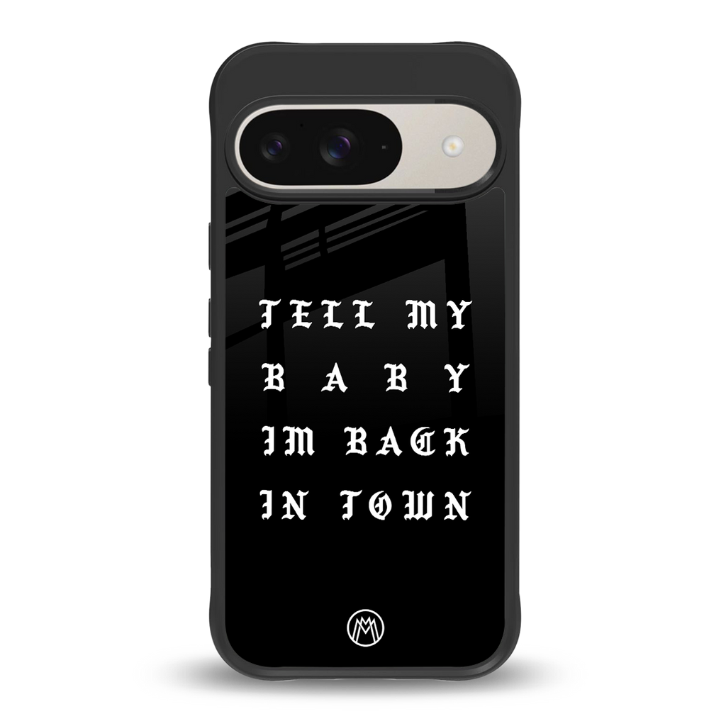 back in town back phone cover | glass case for google pixel 9
