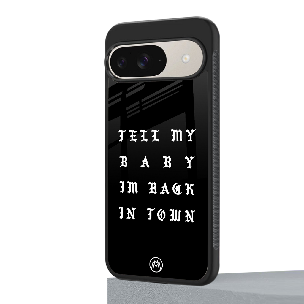back in town back phone cover | glass case for google pixel 9