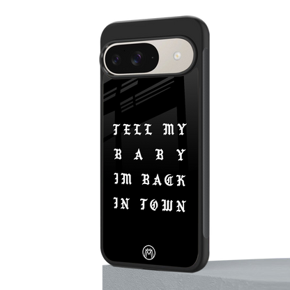 back in town back phone cover | glass case for google pixel 9