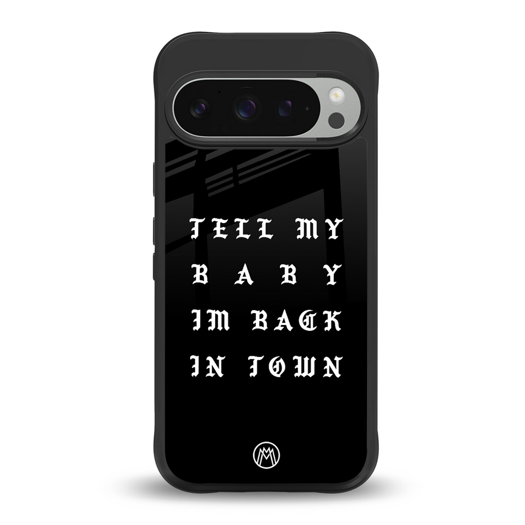 back in town back phone cover | glass case for google pixel 9 pro