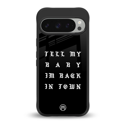 back in town back phone cover | glass case for google pixel 9 pro xl