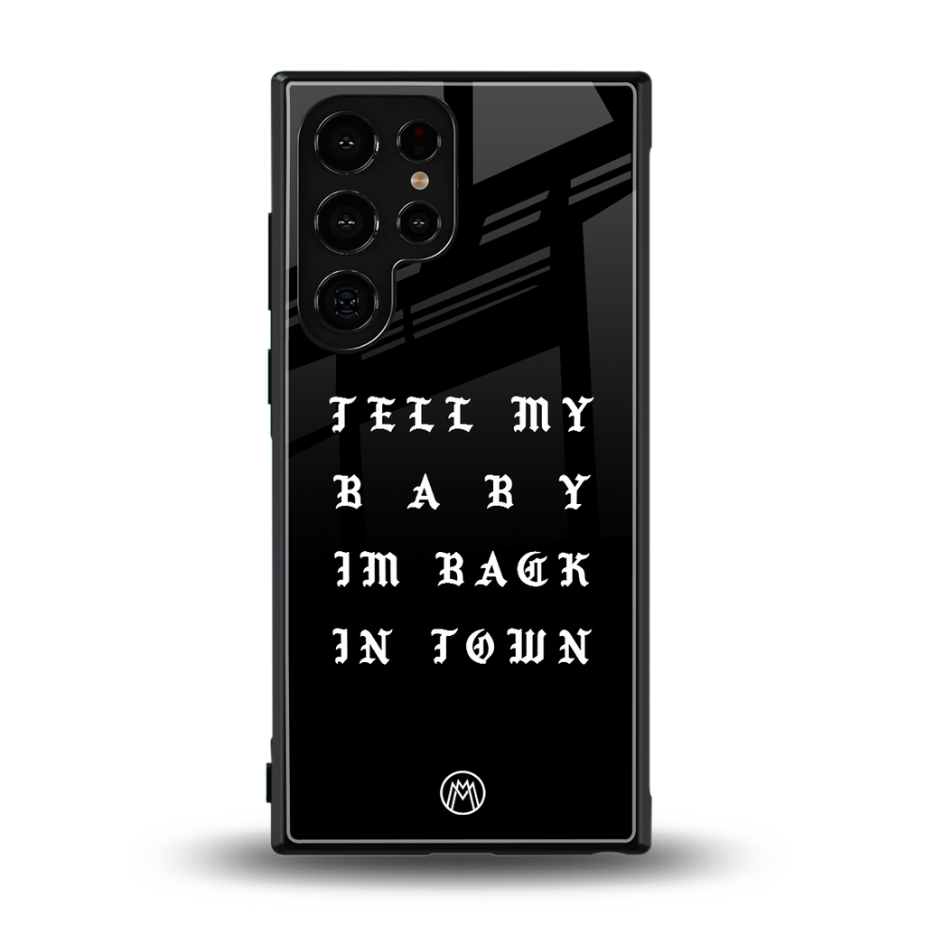 back in town back phone cover | glass case for samsung galaxy s24 ultra