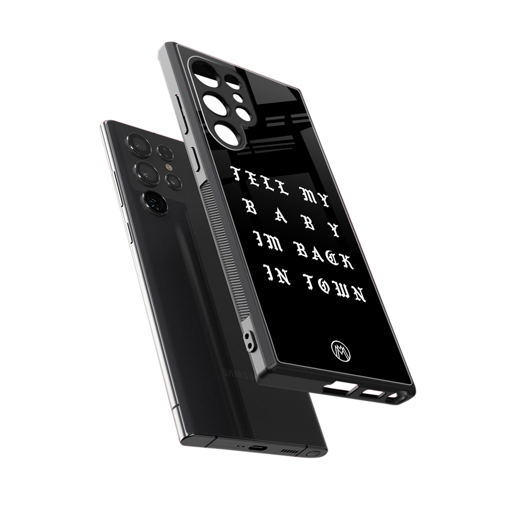 back in town back phone cover | glass case for samsung galaxy s23 ultra