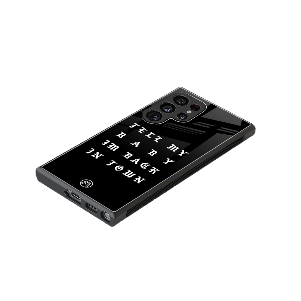 back in town back phone cover | glass case for samsung galaxy s23 ultra