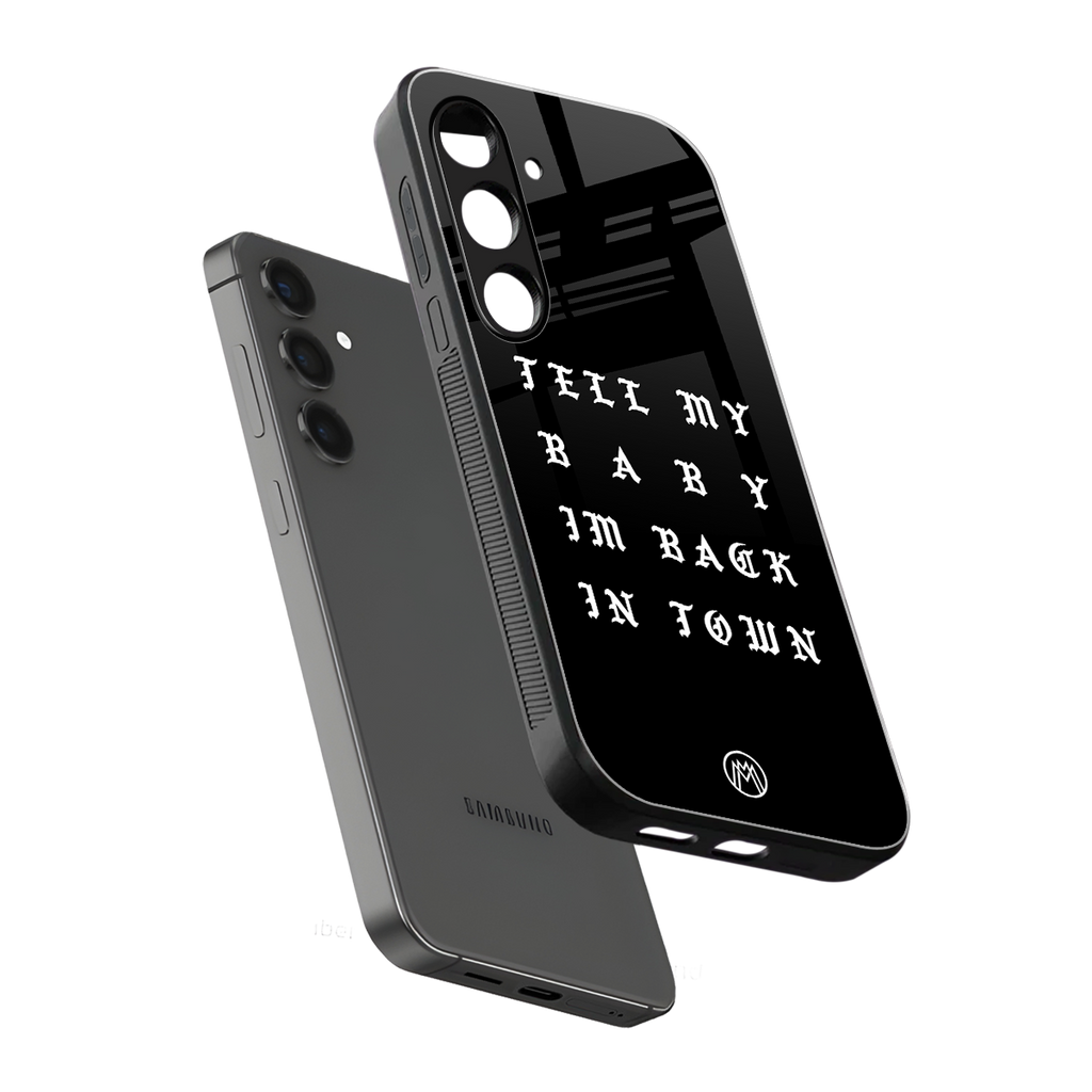 back in town back phone cover | glass case for samsung galaxy s24