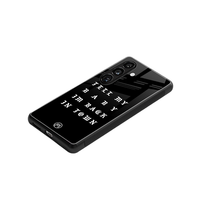 back in town back phone cover | glass case for samsung galaxy s23 plus