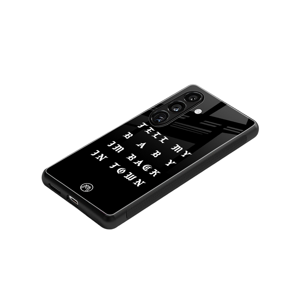 back in town back phone cover | glass case for samsung galaxy s23