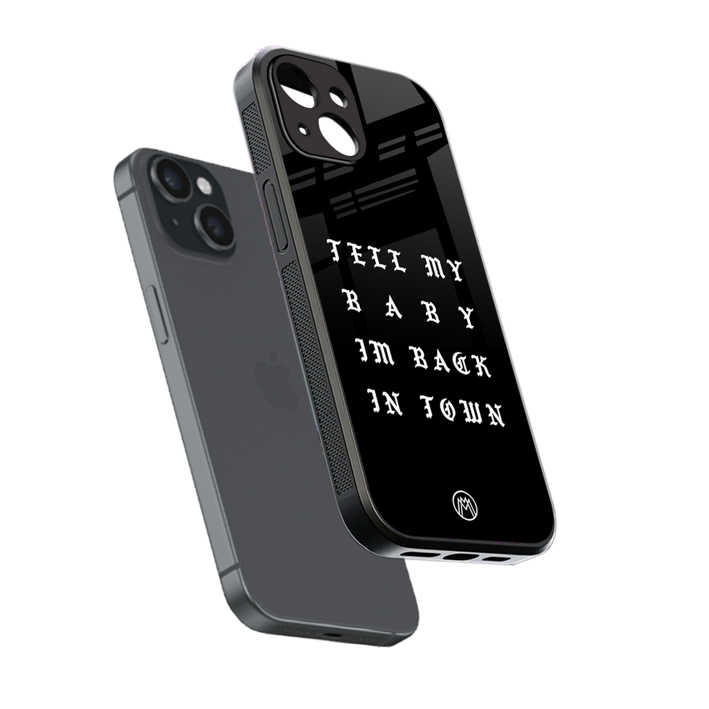 back in town back phone cover | glass case for iphone 15