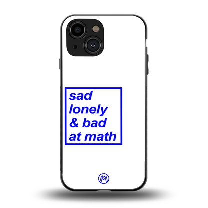 bad at math back phone cover | glass case for iphone 13 mini
