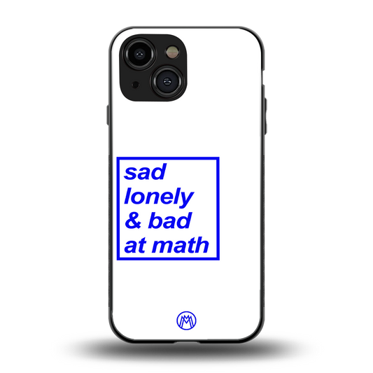 bad at math back phone cover | glass case for iphone 13 mini