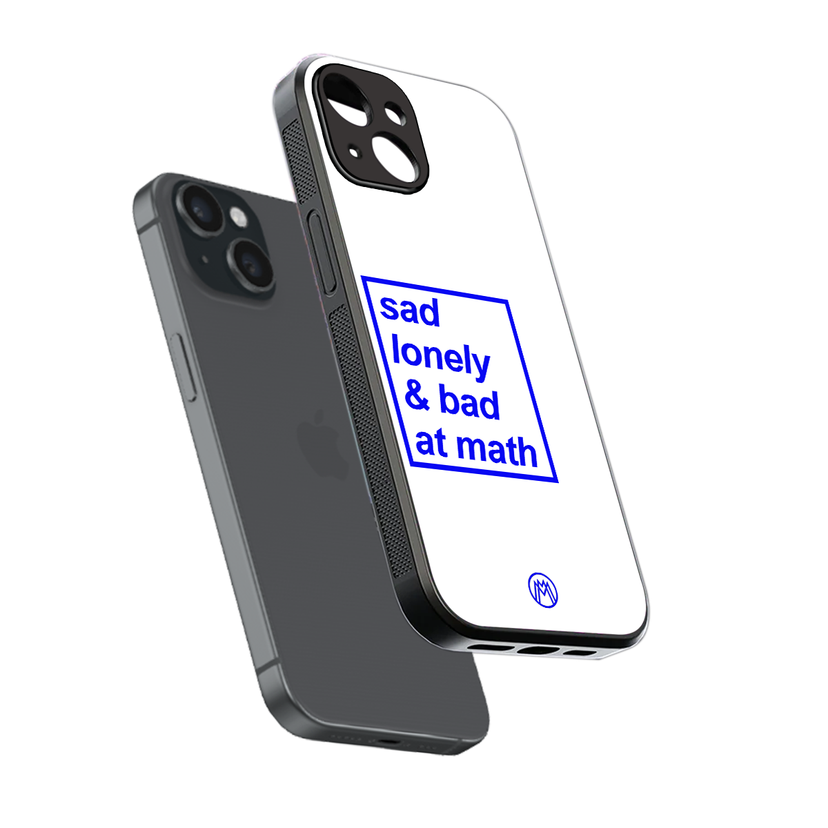 bad at math back phone cover | glass case for iphone 13 mini
