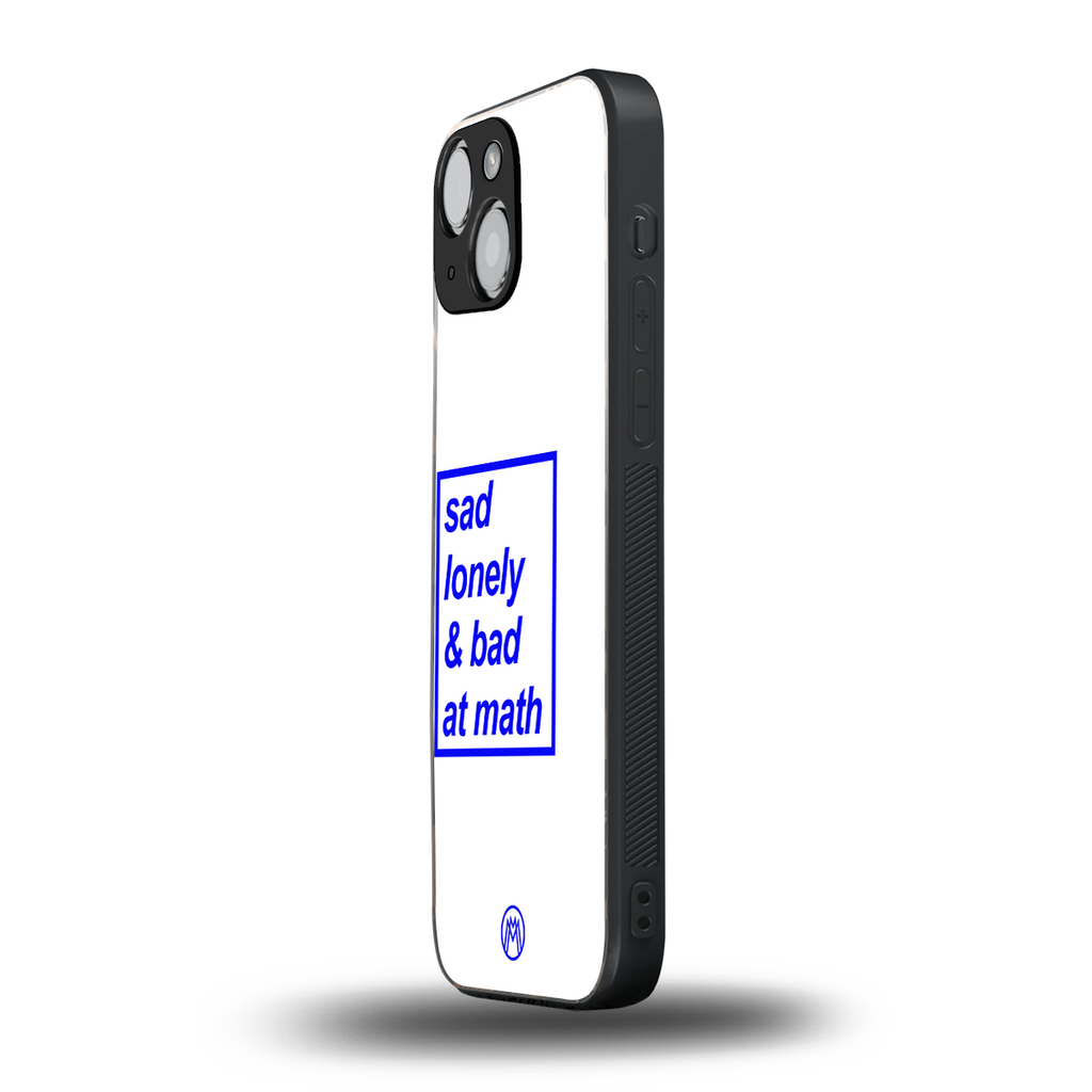 bad at math back phone cover | glass case for iphone 13 mini