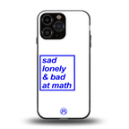 bad at math back phone cover | glass case for iphone 13 pro max