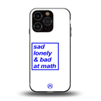 bad at math back phone cover | glass case for iphone 13 pro
