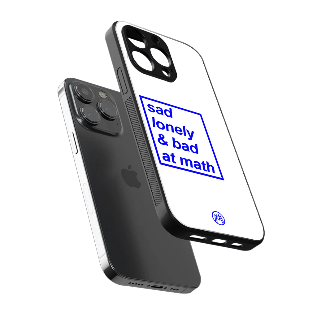 bad at math back phone cover | glass case for iphone 13 pro