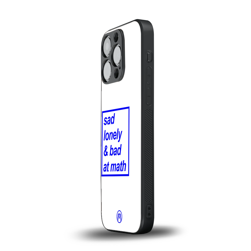 bad at math back phone cover | glass case for iphone 13 pro