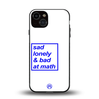 bad at math back phone cover | glass case for iphone 13