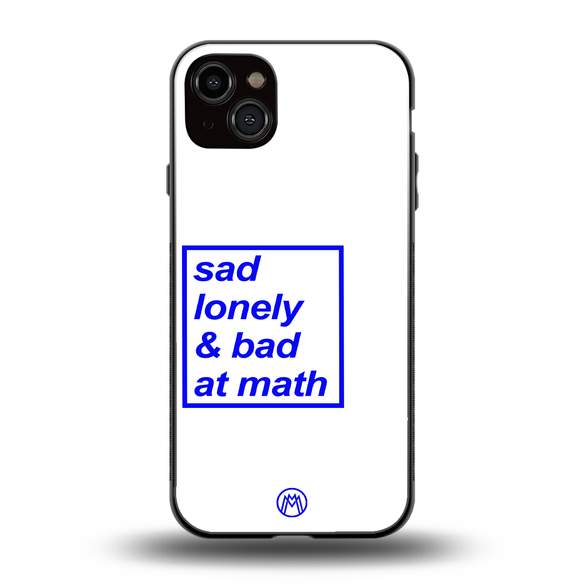 bad at math back phone cover | glass case for iphone 15 plus