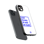 bad at math back phone cover | glass case for iphone 14 plus