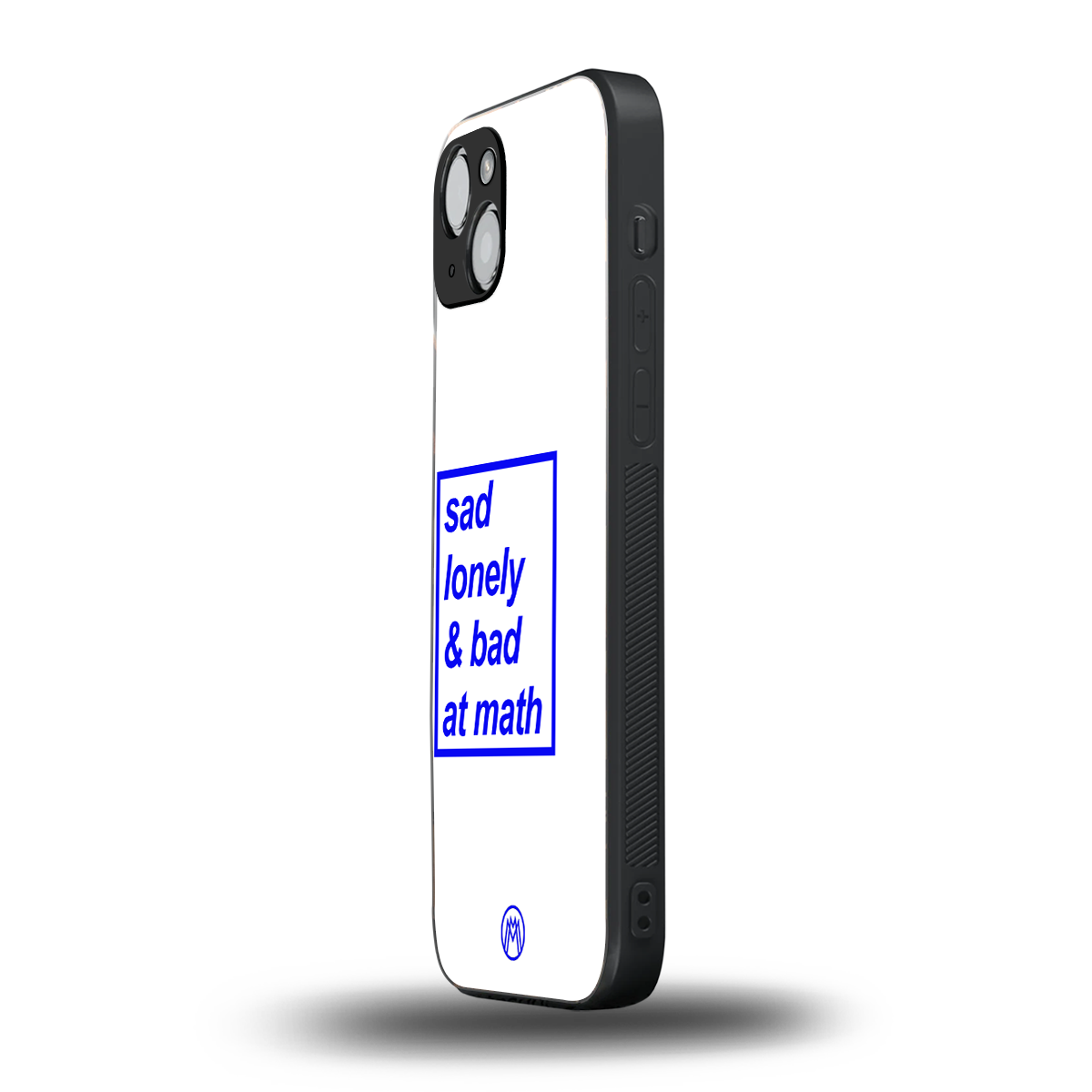 bad at math back phone cover | glass case for iphone 15 plus