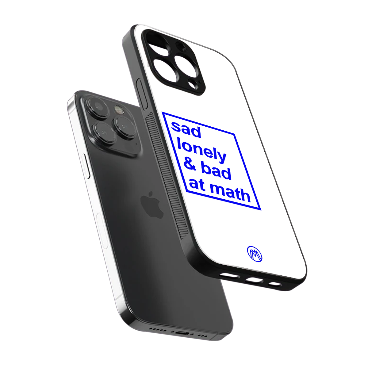 bad at math back phone cover | glass case for iphone 15 pro max