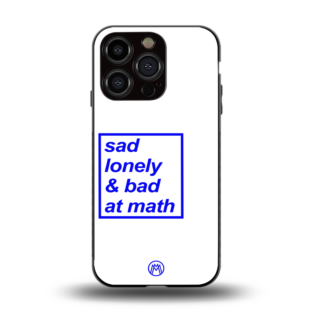 bad at math back phone cover | glass case for iphone 14 pro