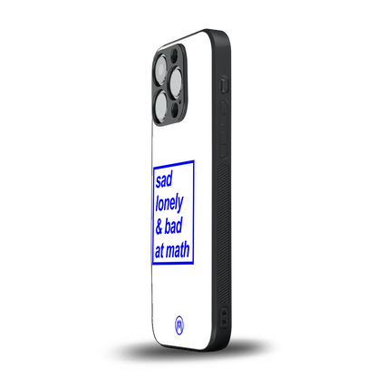 bad at math back phone cover | glass case for iphone 15 pro