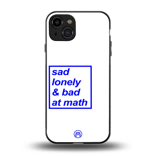 bad at math back phone cover | glass case for iphone 15