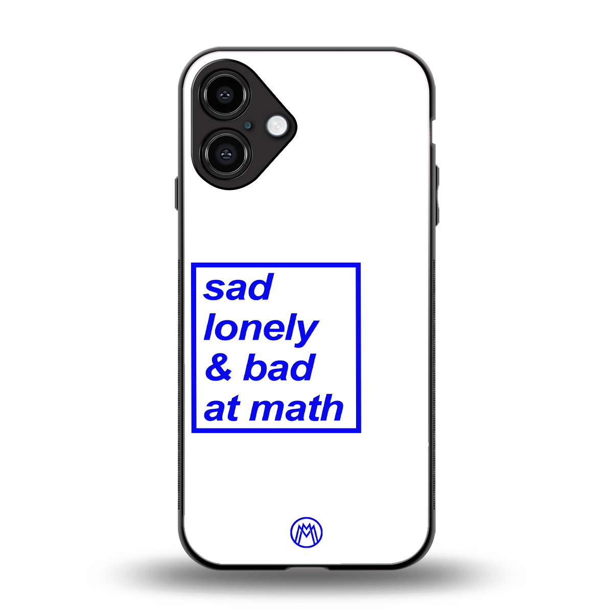 bad at math back phone cover | glass case for iphone 16 plus