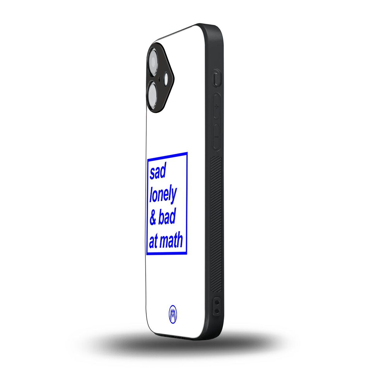 bad at math back phone cover | glass case for iphone 16 plus