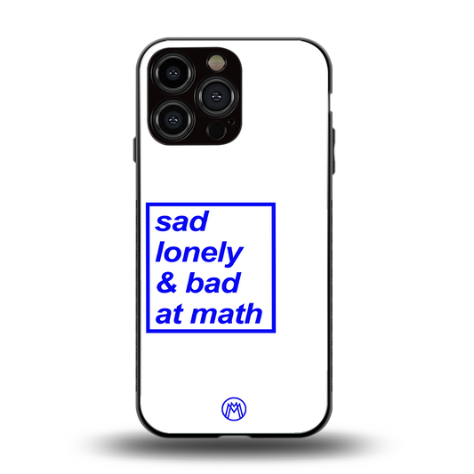 bad at math back phone cover | glass case for iphone 16 pro max