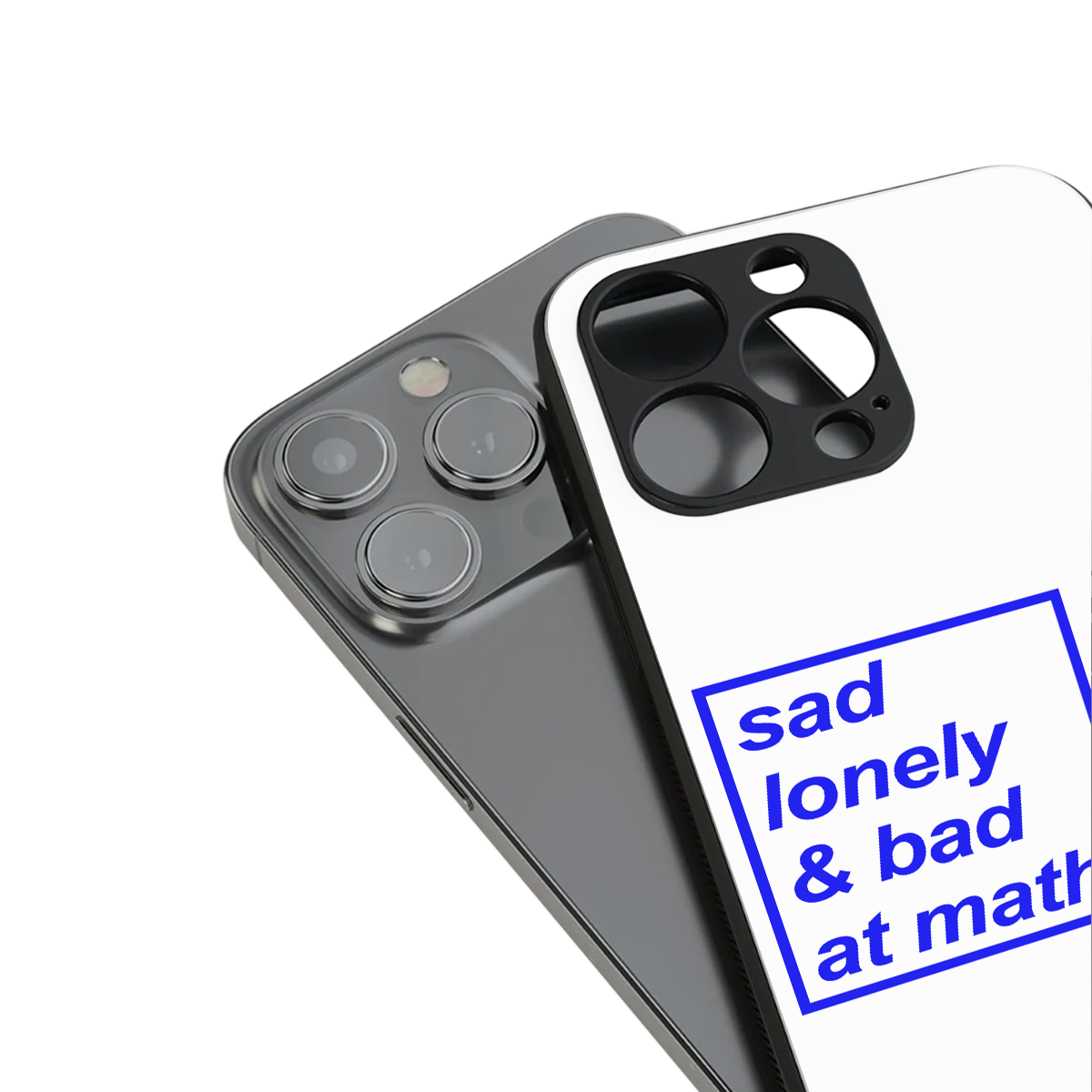 bad at math back phone cover | glass case for iphone 13 mini