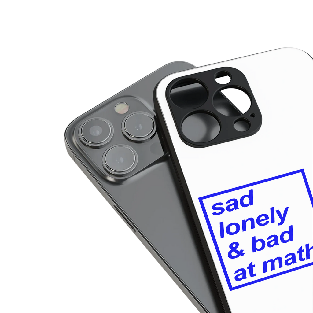 bad at math back phone cover | glass case for iphone 15