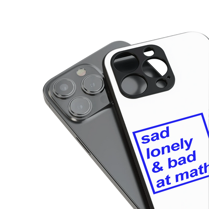 bad at math back phone cover | glass case for iphone 16 pro max
