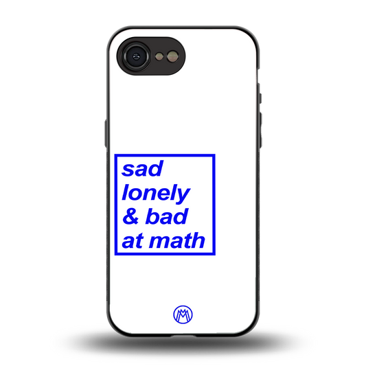 bad at math back phone cover | glass case for iphone 16e