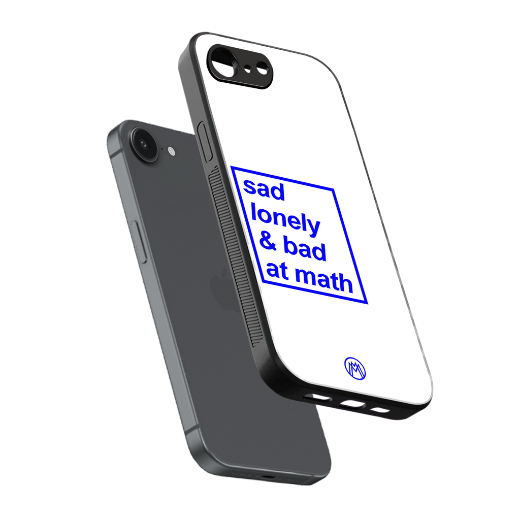 bad at math back phone cover | glass case for iphone 16e