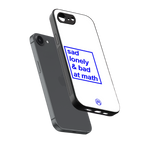 bad at math back phone cover | glass case for iphone 16e