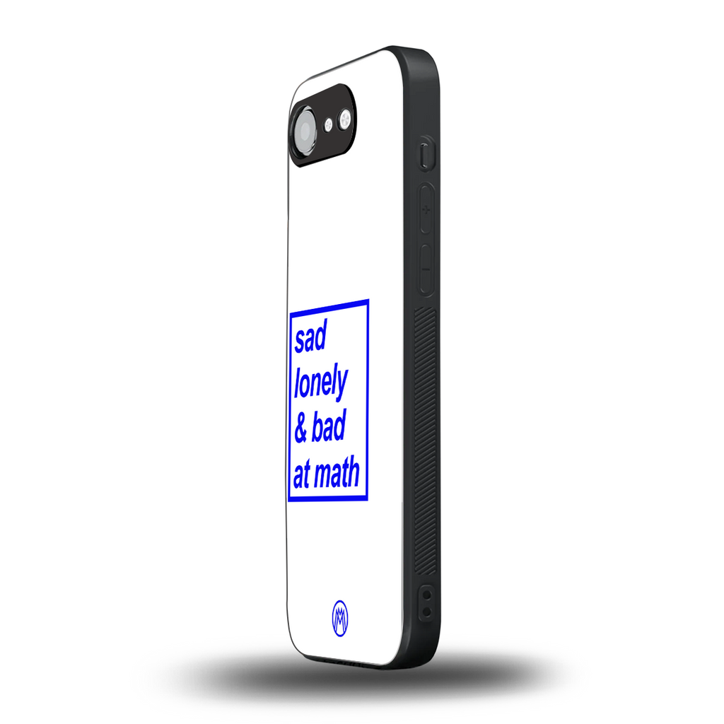 bad at math back phone cover | glass case for iphone 16e