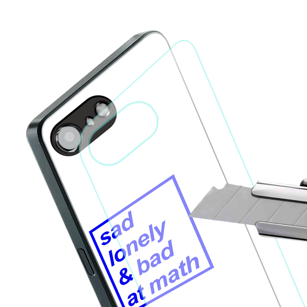 bad at math back phone cover | glass case for iphone 16e
