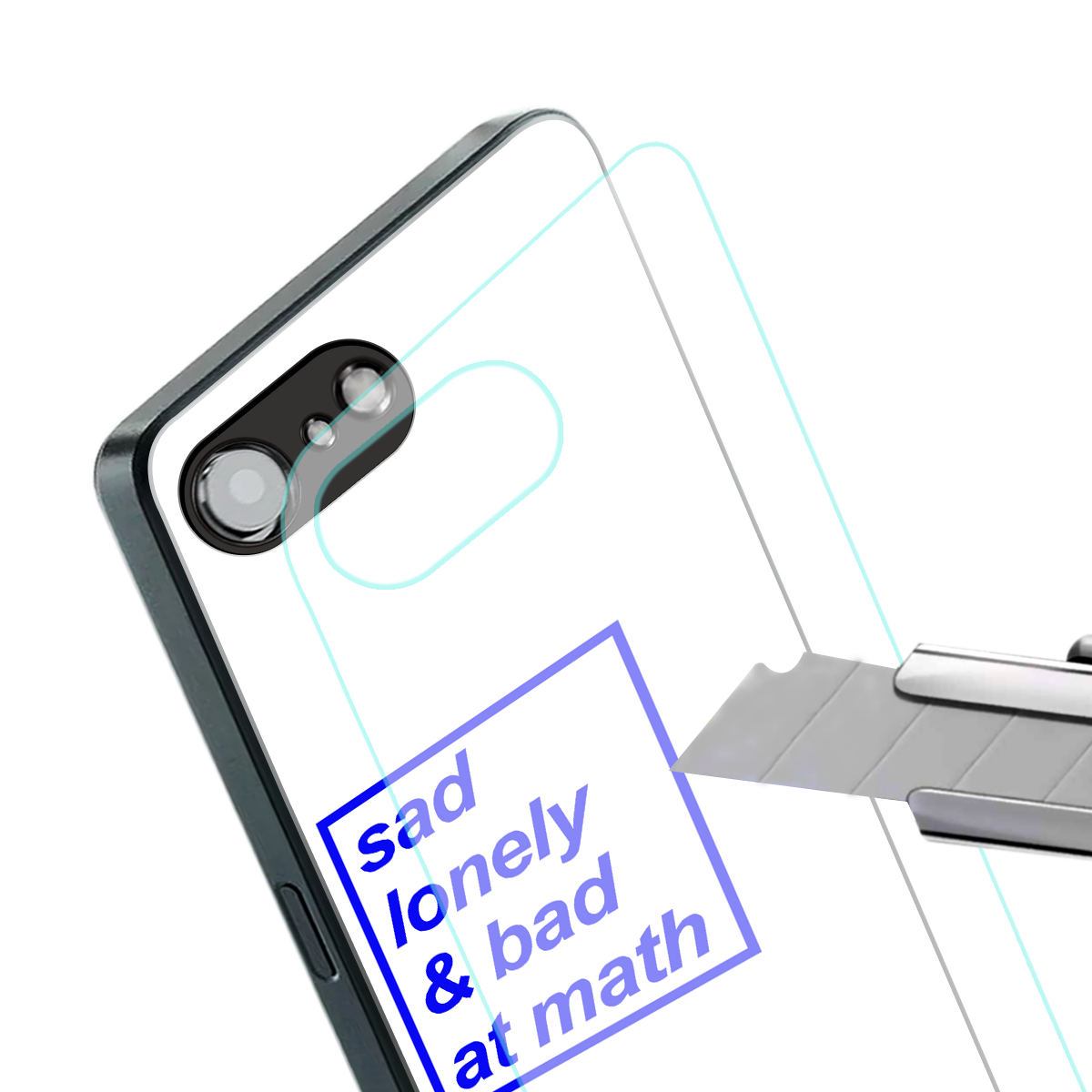 bad at math back phone cover | glass case for iphone 16e