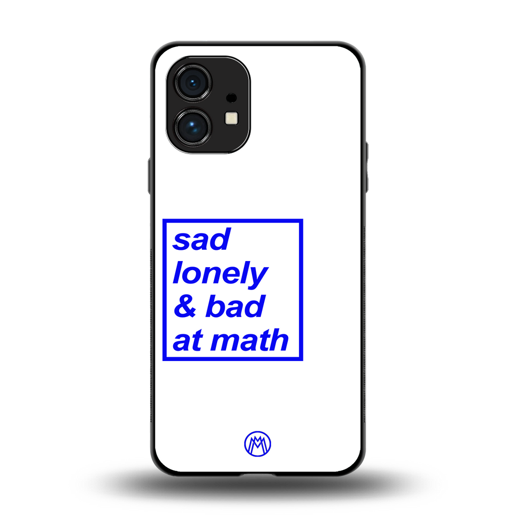bad at math back phone cover | glass case for nothing phone 1