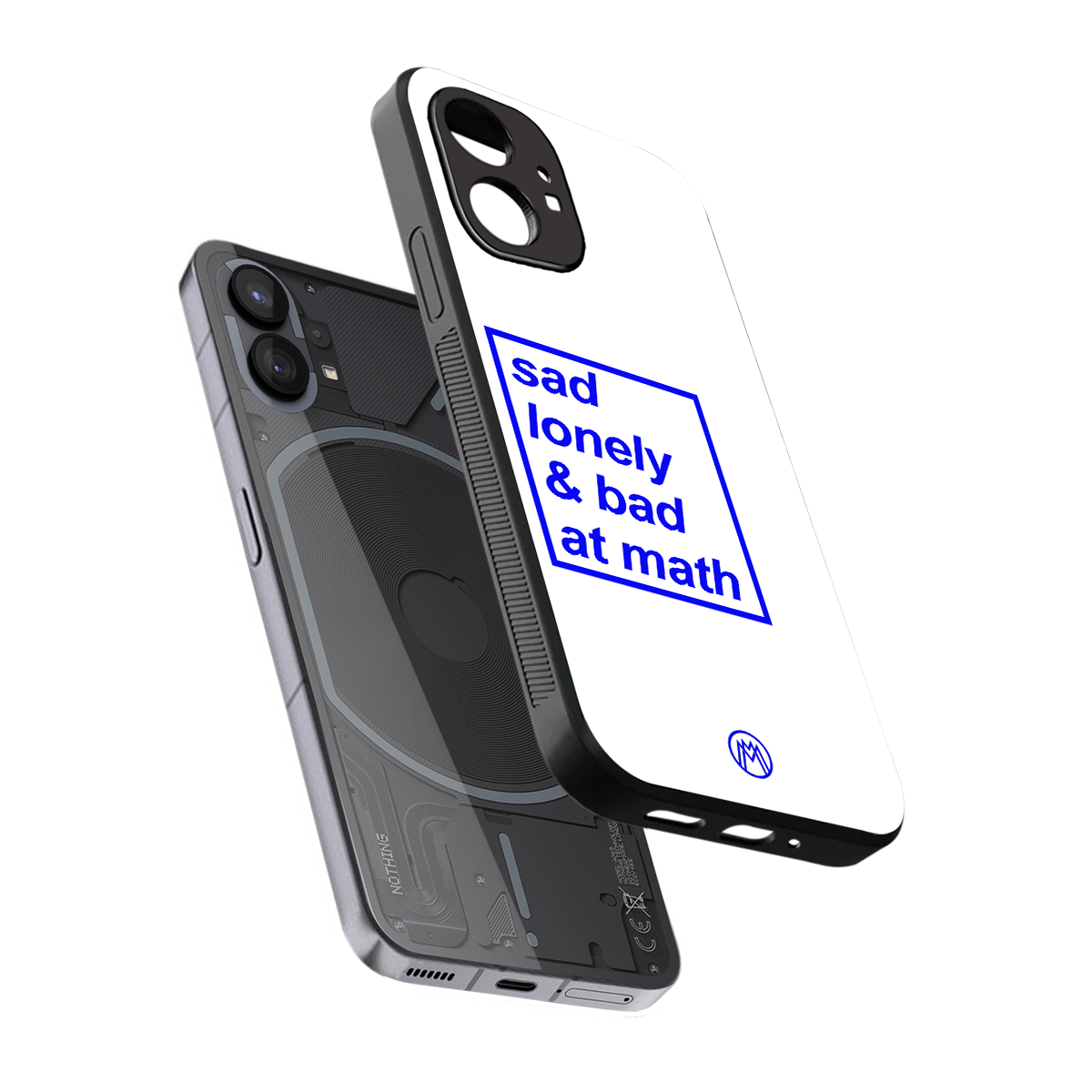 bad at math back phone cover | glass case for nothing phone 1