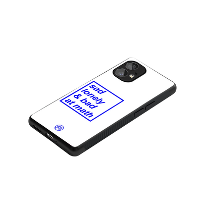 bad at math back phone cover | glass case for nothing phone 1